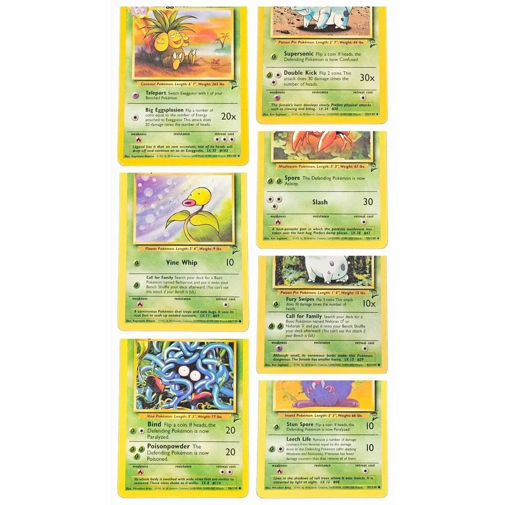 Pokémon Cards Lot TCG Base Set 2 Wizards 2000 28 of 130 No Duplicates